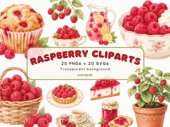 Download Raspberry Watercolor Cliparts Summer PNG - Clipart Collection