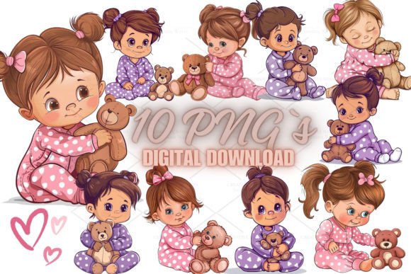 Download Cute Baby Girl Clipart, PNG 5S-21 - Clipart Collection