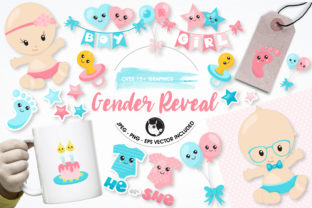 Download Gender Reveal Clipart Set - Clipart Collection