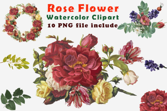 Download Digital Clipart Watercolor Flower Design - Clipart Collection