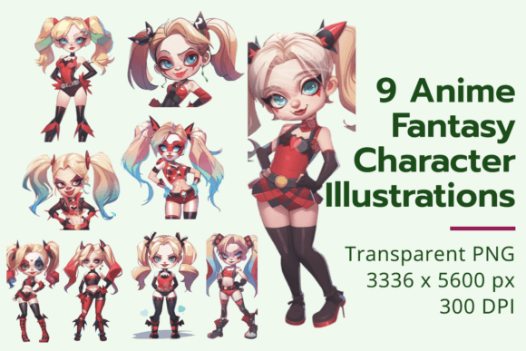 Download Anime Fantasy Characters Clipart Bundle - Clipart Collection