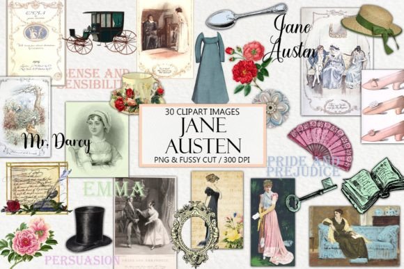 Download Vintage Jane Austen Clipart - Clipart Collection