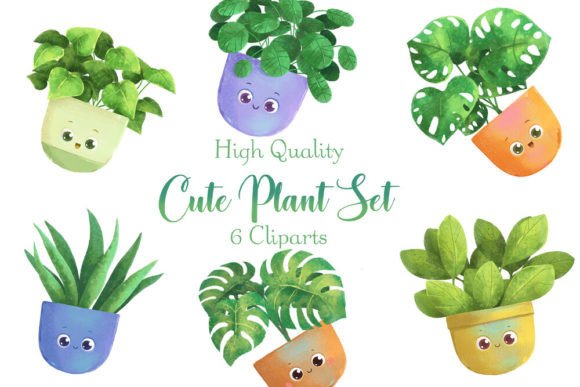 Download Cute Plants Kawaii Style Clipart - Clipart Collection