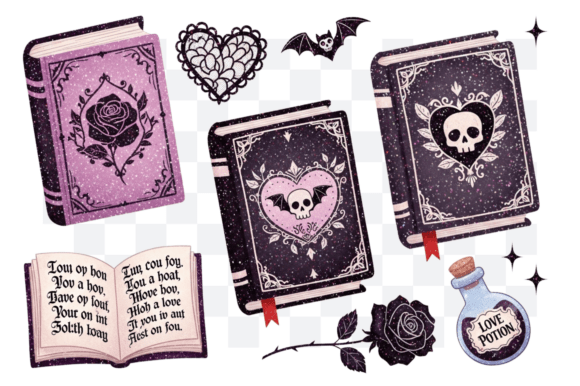 Download Gothic Books Valentine's Day PNG Clipart - Clipart Collection
