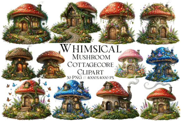 Download Whimsical Mushroom Cottagecore Clipart - Clipart Collection