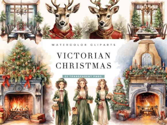 Download Vintage Victorian Christmas Clipart - Clipart Collection