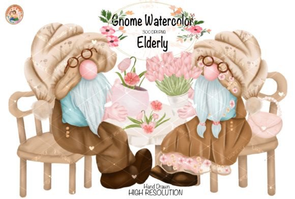Download Gnome Old Watercolor Clipart,Elderly Png - Clipart Collection
