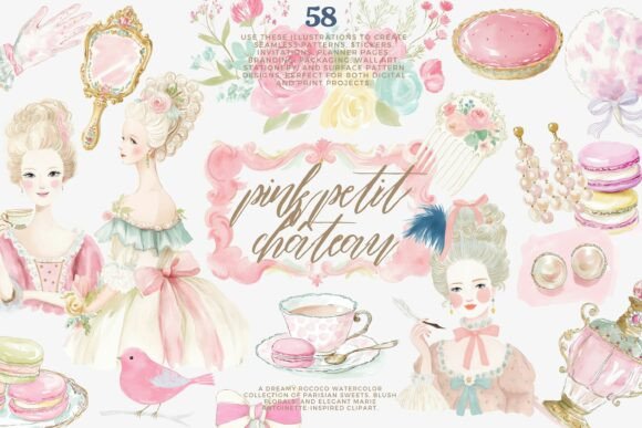 Download Watercolor Rococo Clipart Set - Clipart Collection