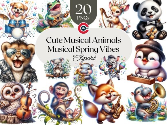 Download Cute Animals Playing Music Clipart PNGs - Clipart Collection