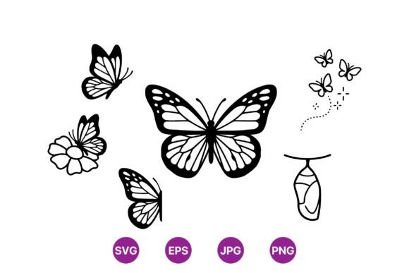Download Monarch Butterfly SVG Clipart Set - Clipart Collection