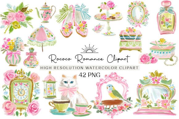 Download Rococo Romance Clipart Set - Clipart Collection
