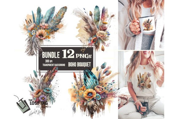 Download Boho Clipart Png Bundle Feathers Desert - Clipart Collection