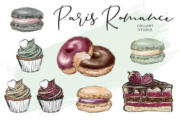 Download Paris Romance, French Style Clipart Set - Clipart Collection