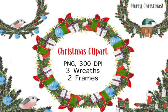 Download Christmas Watercolor Vintage Clipart - Clipart Collection