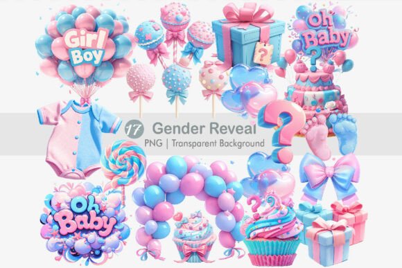 Download Gender Reveal Clipart PNG Bundle - Clipart Collection