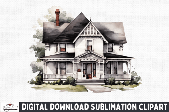 Download Vintage House PNG Clipart - Clipart Collection