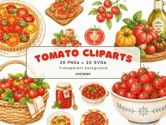 Download Tomato Watercolor Cliparts, Garden PNG - Clipart Collection