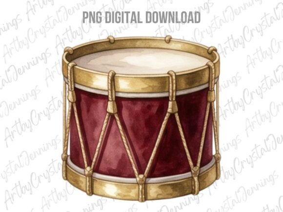 Download Vintage Christmas Drum Clipart PNG - Clipart Collection