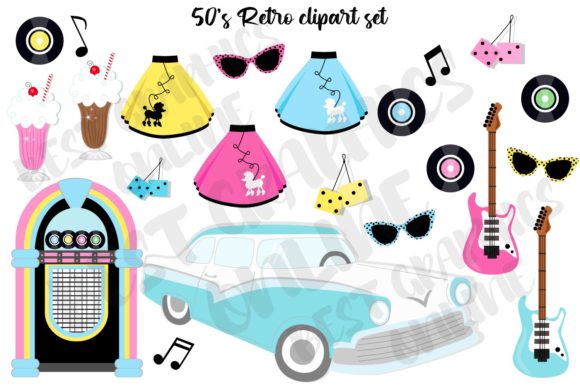 Download 50's Retro Vintage Clipart Vinyl Record - Clipart Collection