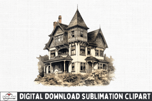 Download Vintage House PNG Clipart - Clipart Collection
