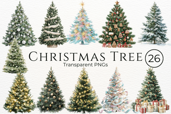 Download Christmas Tree Watercolor Clipart - Clipart Collection