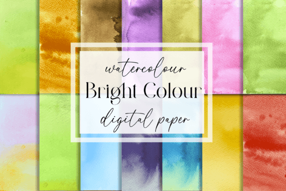 Download Bright Watercolor - Digital Paper - Bright watercolor Collection
