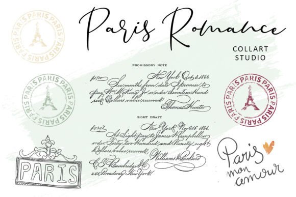 Download Paris Romance, French Style Clipart Set - Clipart Collection
