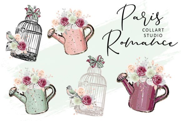 Download Paris Romance, French Style Clipart Set - Clipart Collection
