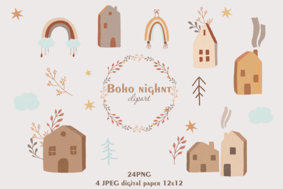 Download Boho Clipart PNG, Boho House Clipart PNG - Clipart Collection