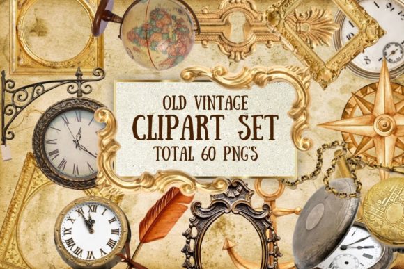 Download Vintage Elements Clipart Set - Clipart Collection
