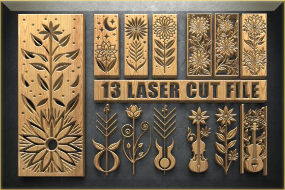Download Floral &amp; Violin Panels - Premium Bundle