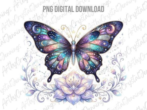 Download Celestial Galaxy Butterfly Clipart PNG - Clipart Collection