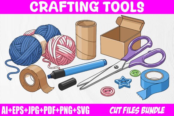 Download Crafting Tools Clipart Bundle - Clipart Collection