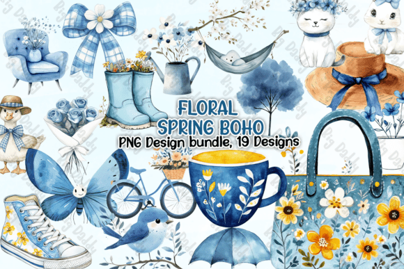 Download Floral Spring Boho Clipart PNG - Clipart Collection