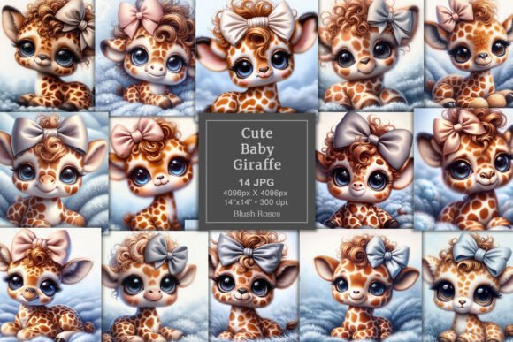 Download Cute Baby Giraffe Clipart Digital Images - Clipart Collection