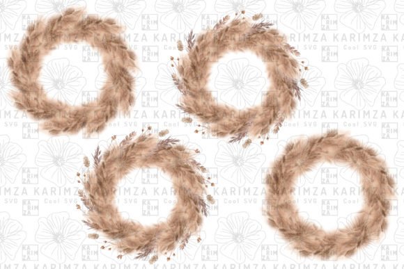 Download Pampas Grass WREATH Clipart PNG - Clipart Collection