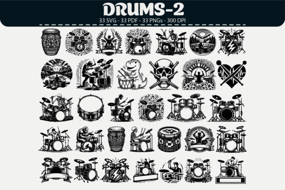 Download Drum Set Vector Clipart – 33 Designs - Clipart Collection
